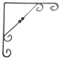 Ornamental Wall Bracket in Black 200mm Scaffold Shelf Brackets | Wrought iren shelf brackets | Tool Hooks | Ladder Brackets 53/hanging basket bracket.jpg